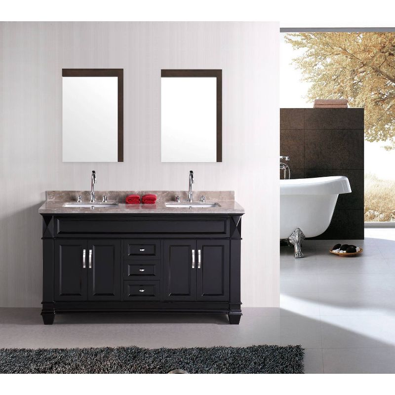 23.5" D2 Modern Plywood Melamine Mirror Dark Gray - American Imaginations