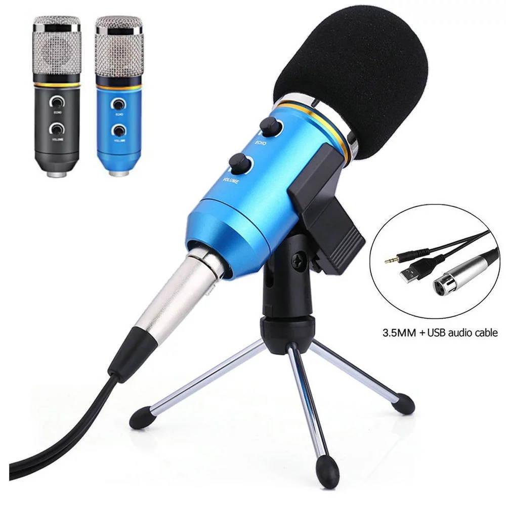 MK-F200TL Professional Microphone USB Condenser Microphone for Video Recording Karaoke Radio Studio Microphone for PC Computer