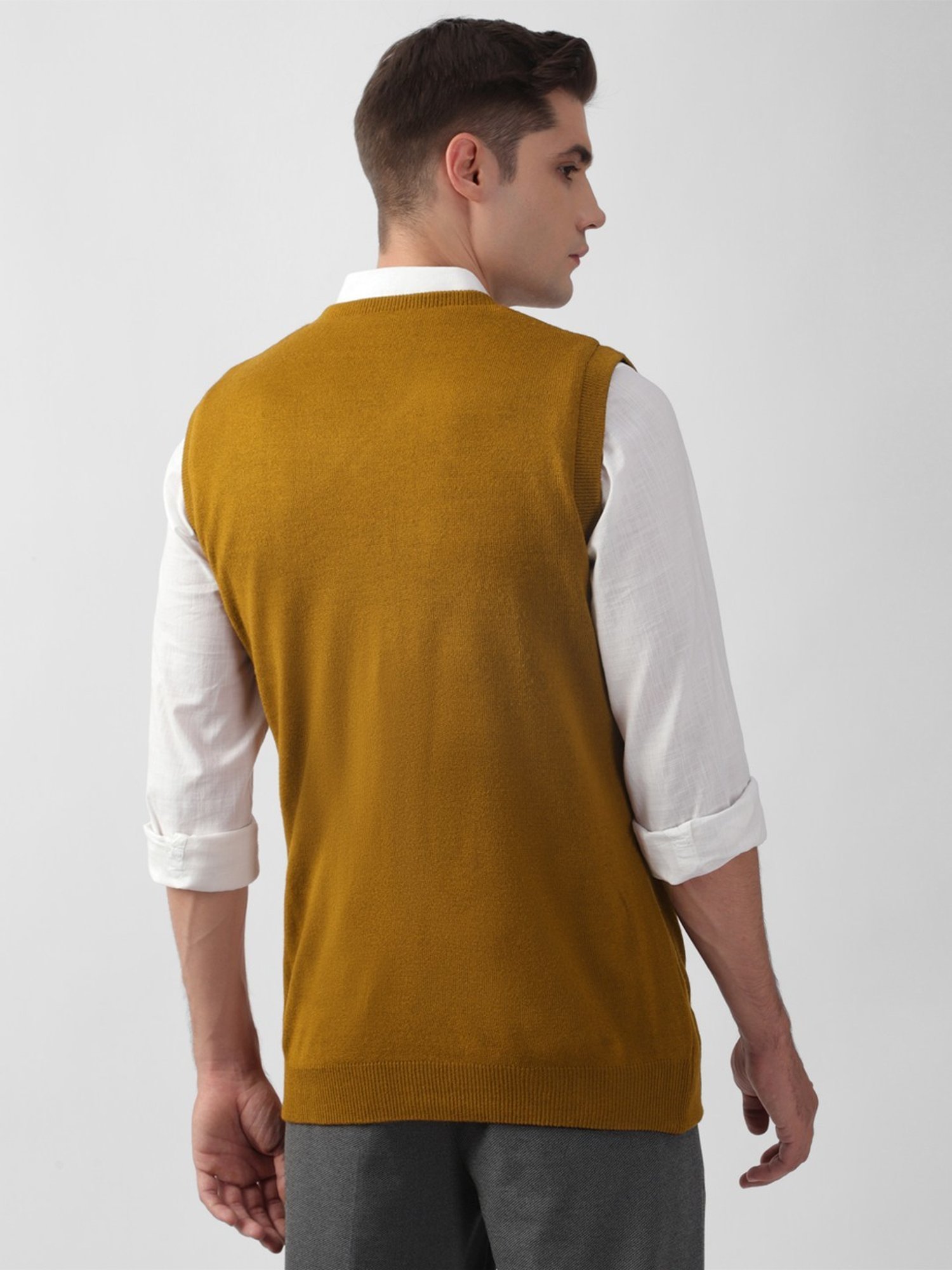 Peter England Black Regular Fit Sweater