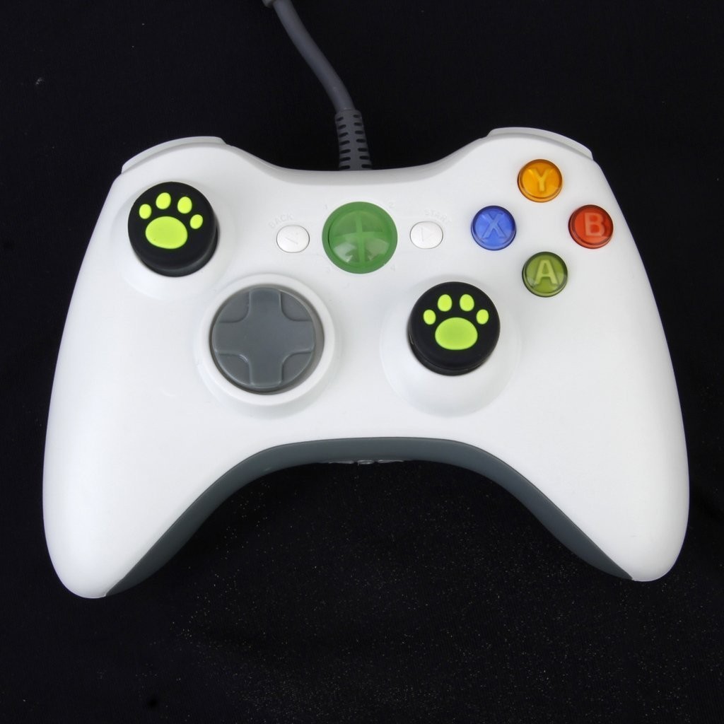 Vivi Audio Thumb Stick Grips Cap Cover Joystick Thumbsticks Caps For PS4 XBOX ONE XBOX 360 PS3 PS2 White Cat Dog Paw 10pcs