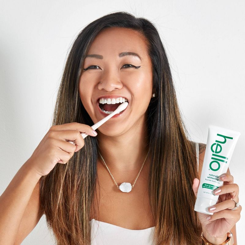 hello Naturally Whitening Fluoride Toothpaste , sls Free and Vegan , 4.7oz