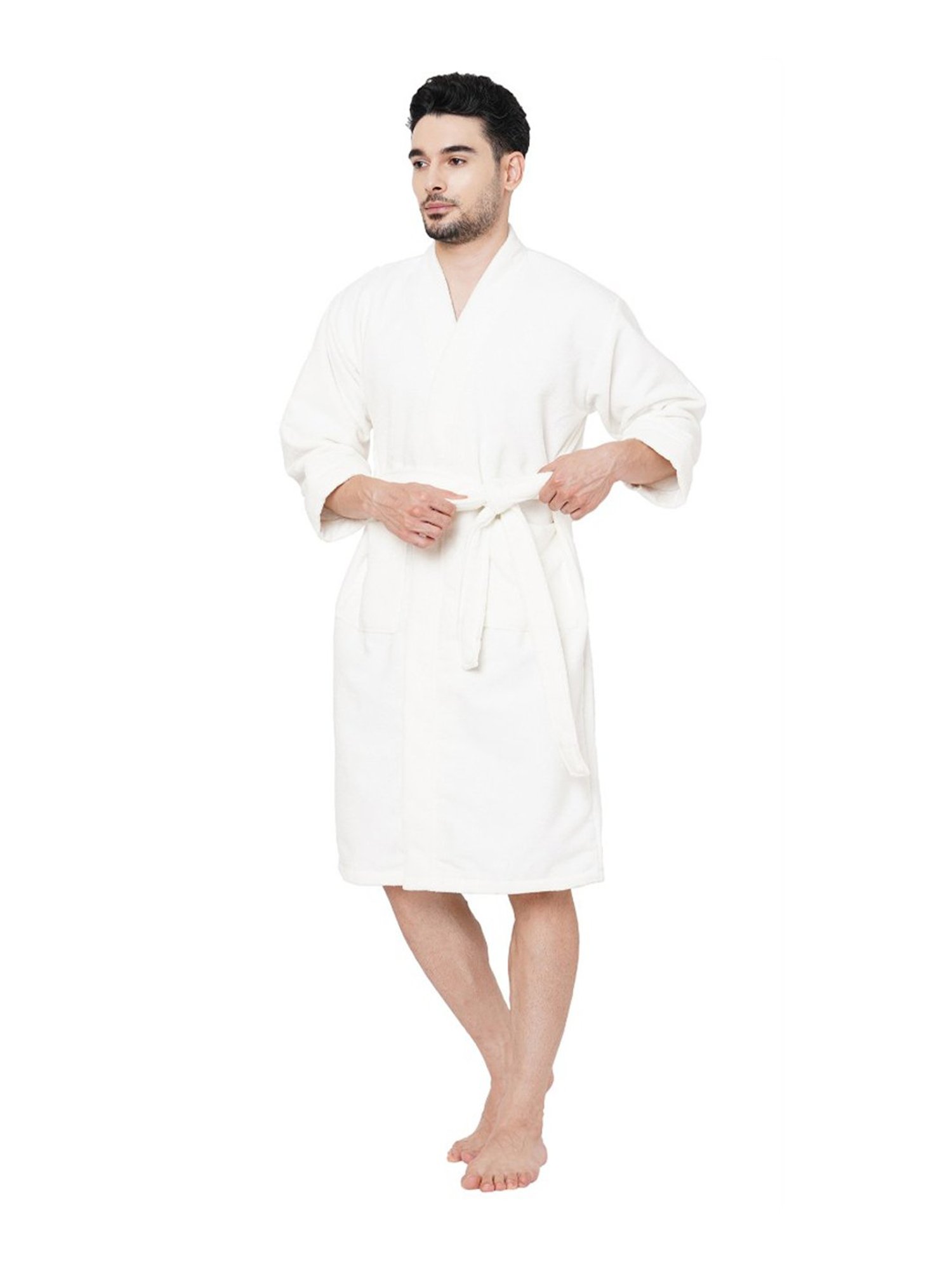 Trident Comfort Living Grey Cotton 380 GSM Bathrobe