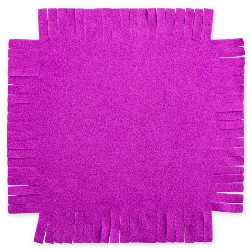 HearthSong - Fleece Starry Sky Knot-A-Quilt No-Sew Craft Kit for Kids, Includes Pre-Cut Fleece Squares and Instructions