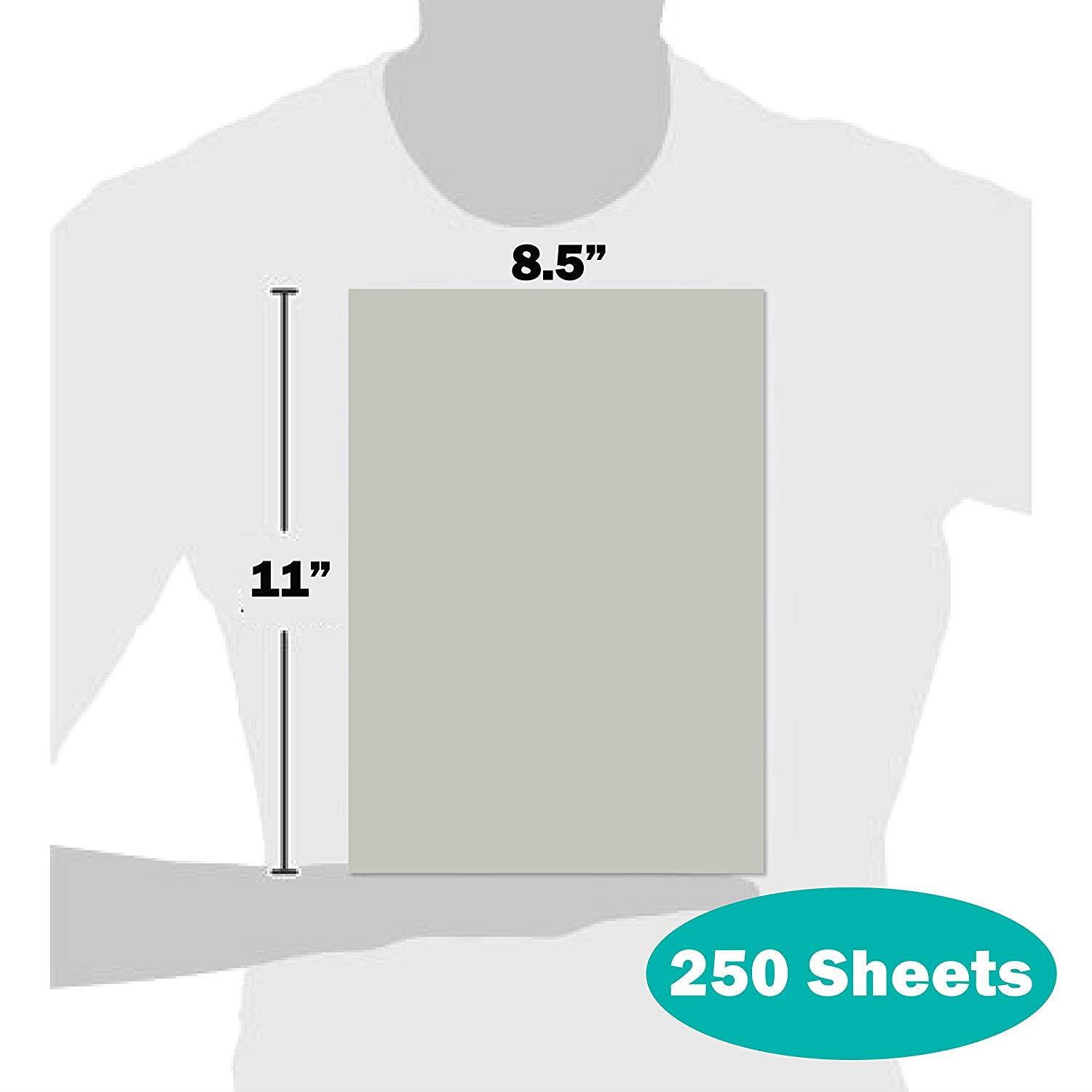 Springhill Colored Paper, Cardstock Paper, Gray Paper, 67lb, 147gsm, 8.5 x 11, 1 Ream / 250 Sheets - Vellum Card Stock, Thick Paper (066000R)