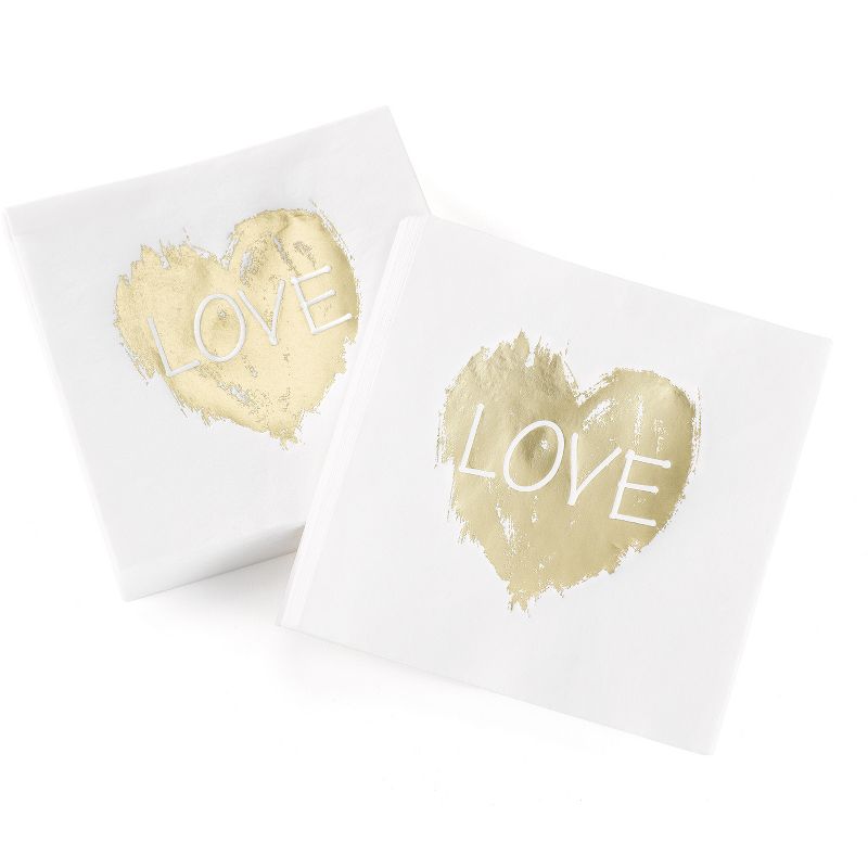 50ct Love Heart' Disposable napkins