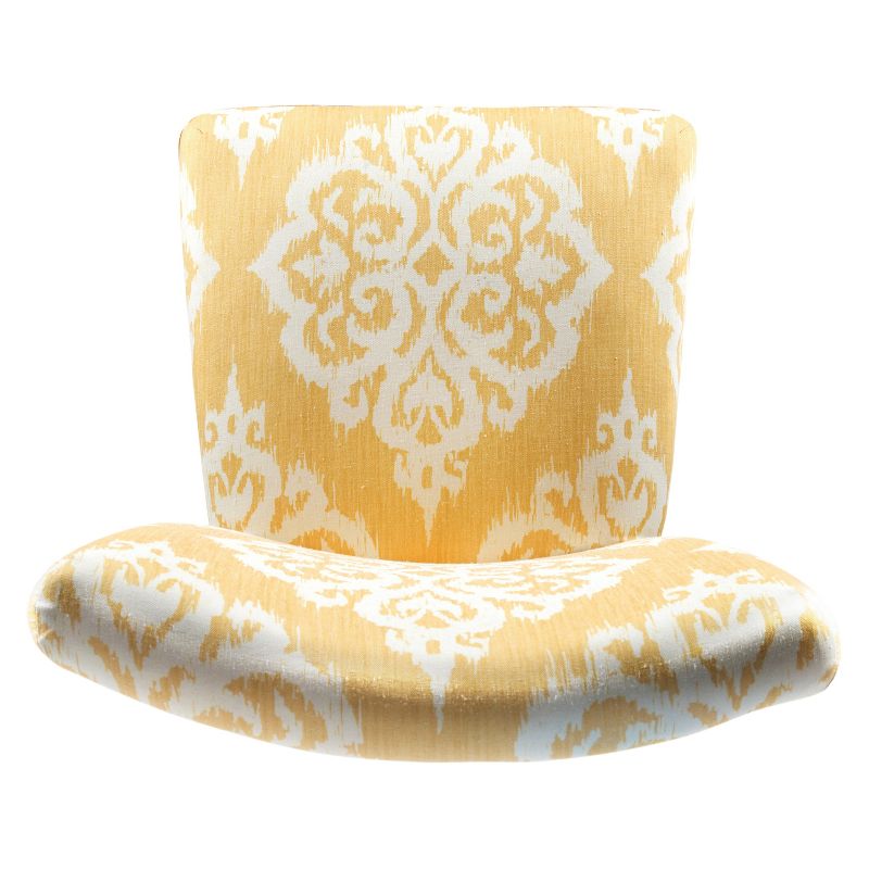 Set of 2 Parson Dining Chair Wood/Damask Yellow - HomePop