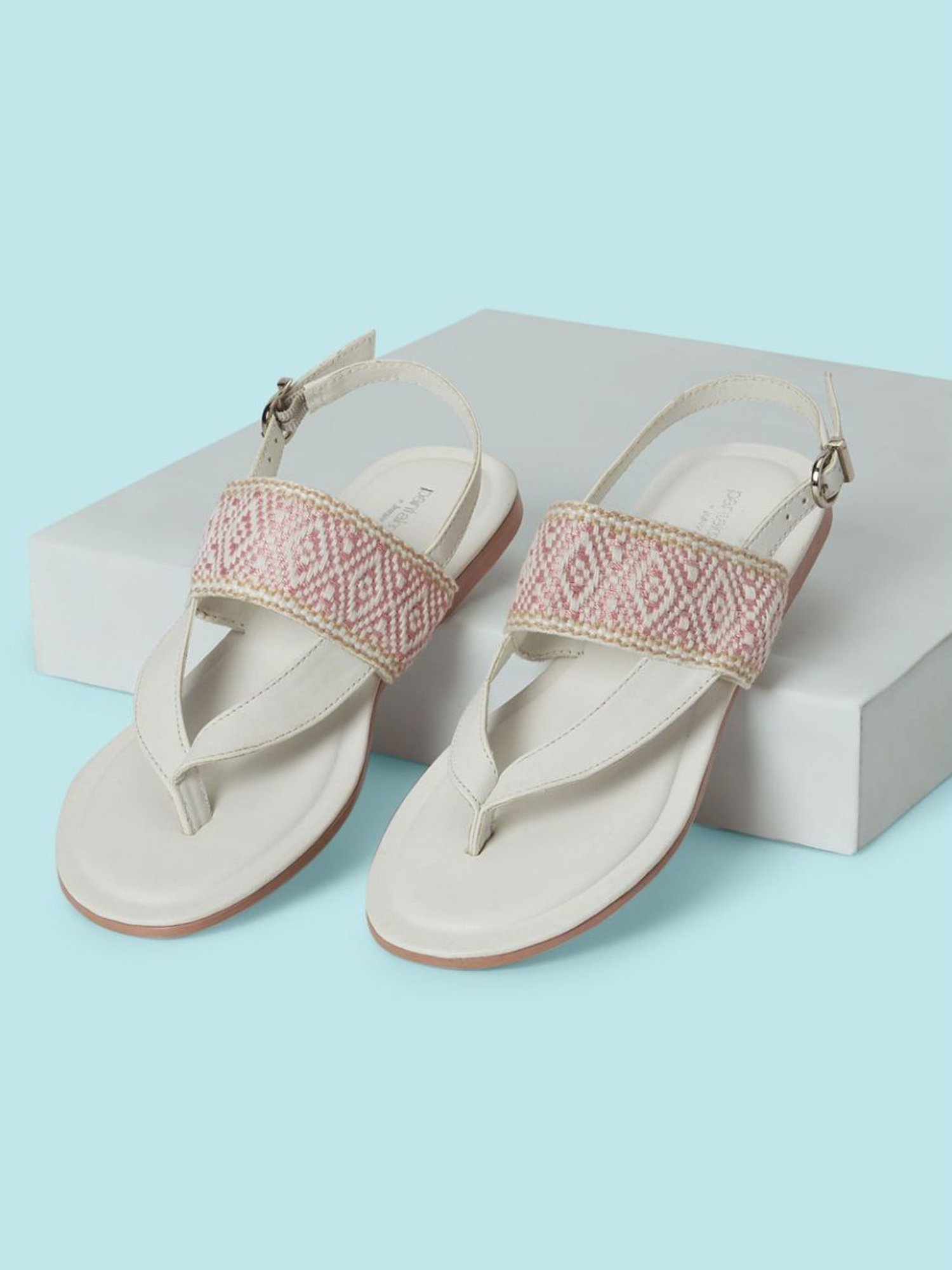 Shoetopia Kids Beige Toe Ring Sandals