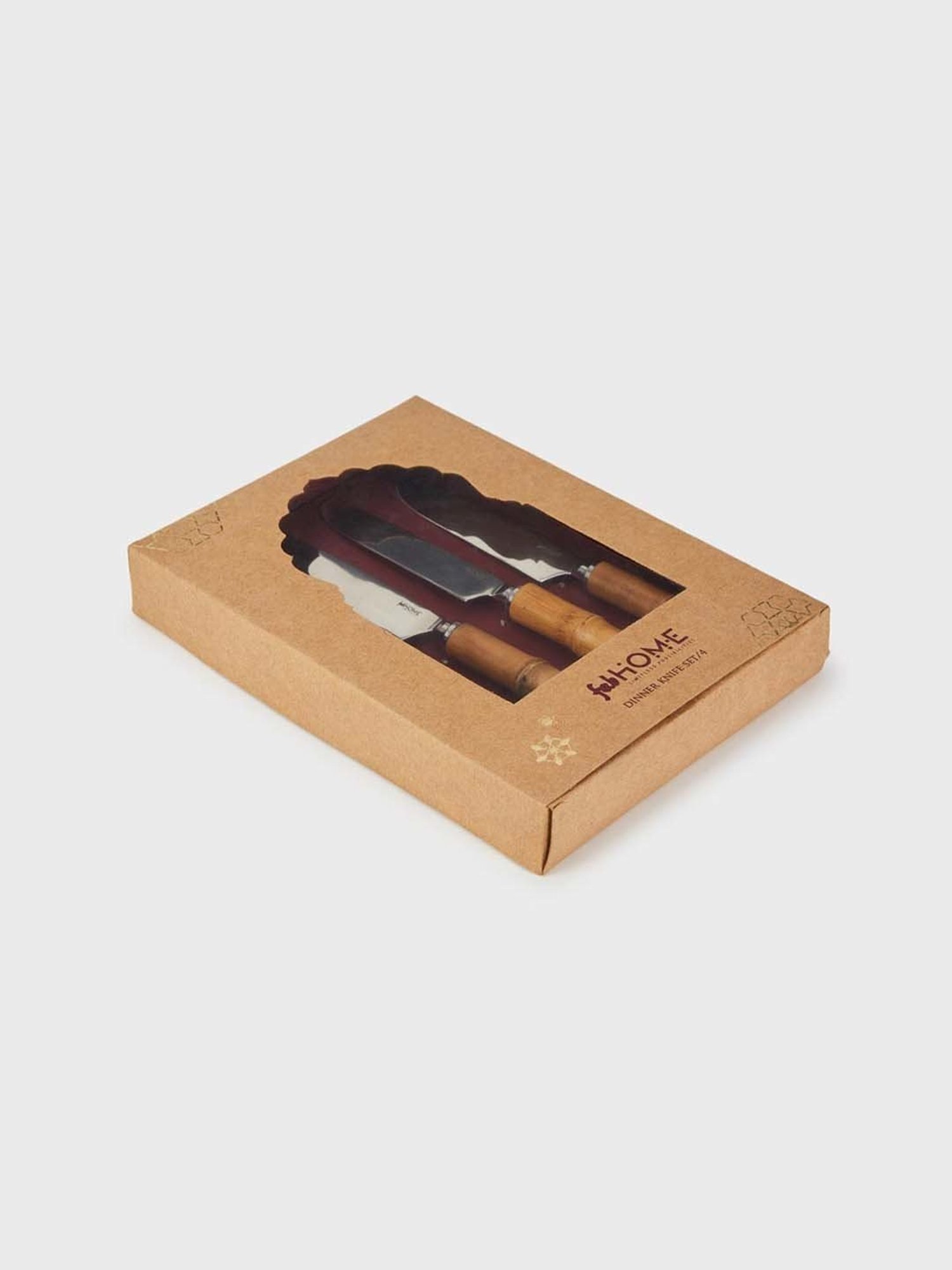 Fabindia Gulab Khus Silver Metal Dinner Knife - Set of 4