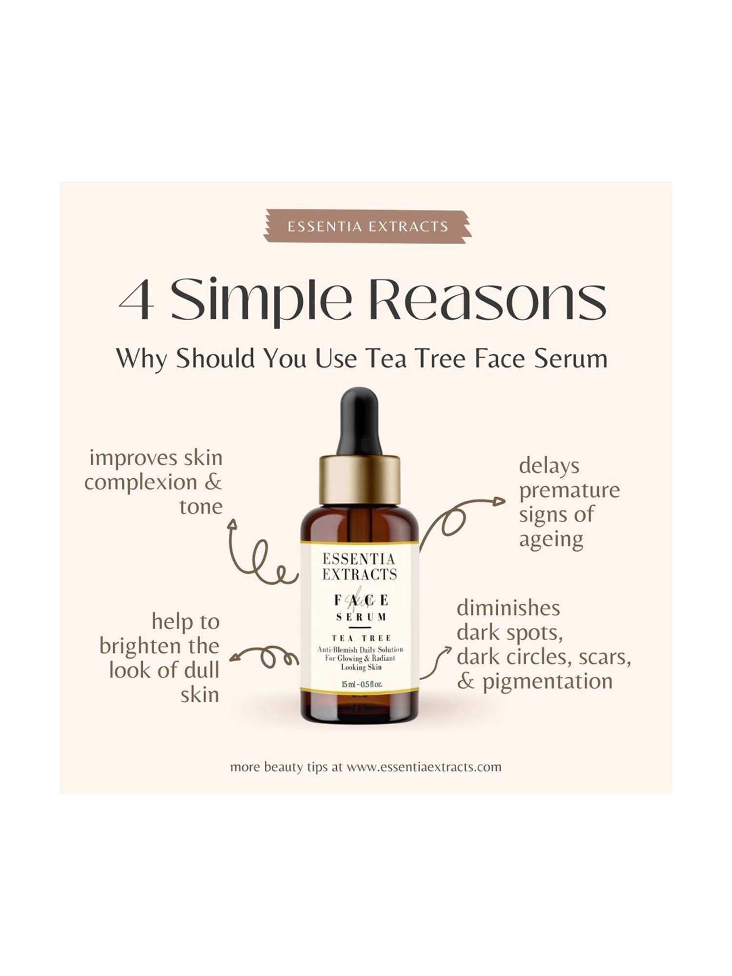 Essentia Extracts Tea Tree Daily Solution Face Serum (Pack of 2) - 30 ml