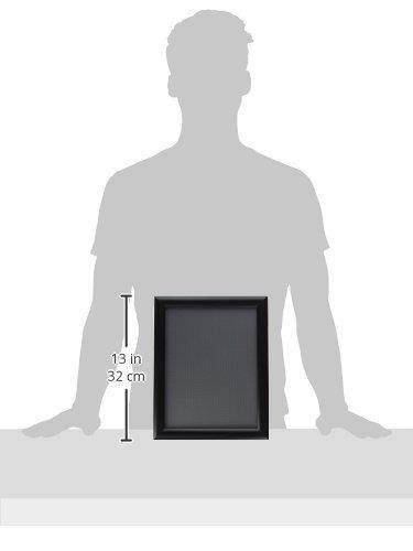 Displays2go 8.5" x 11" Window Sign Frame, Double Sided, Set of 2, Black Plastic (WS8511BLK)