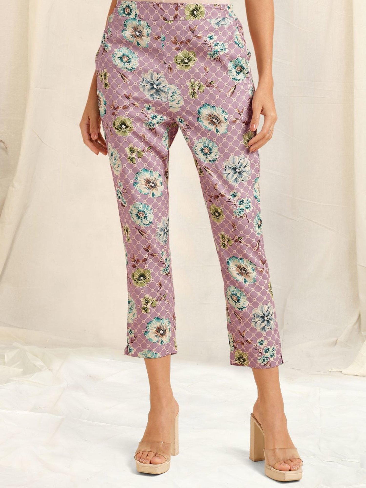 MIRCHI FASHION Purple Printed Shirt Pant Set