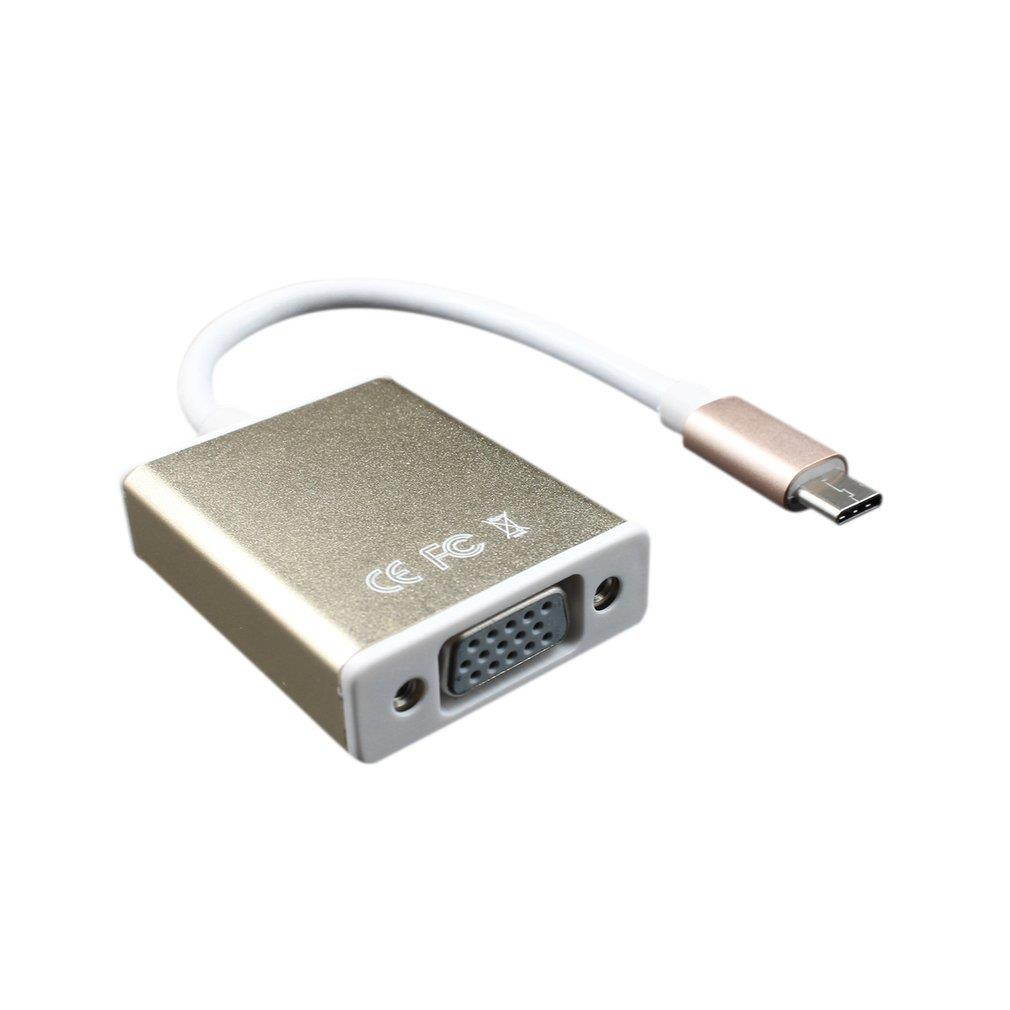 Portable USB3.1 TYPE-C TO VGA Converter TYPE-C TO VGA Adapter Converter Cable