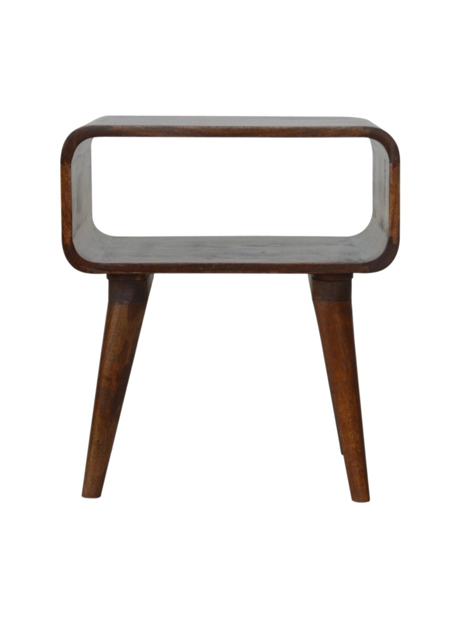 Ikiriya Avina Solid Dark Brown Wood End Table