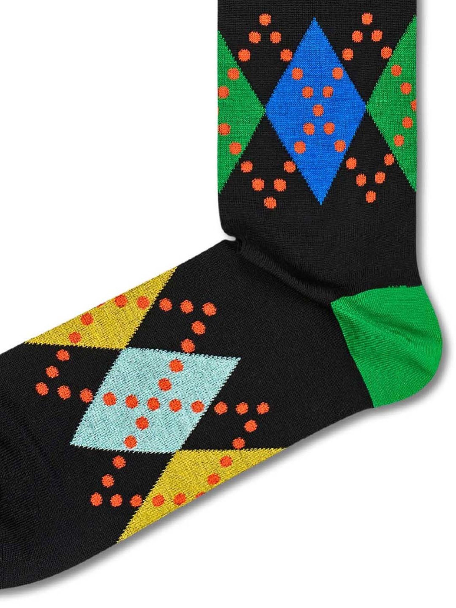 Happy Socks Dressed Jaxon Black Cotton Printed Socks (39-42)