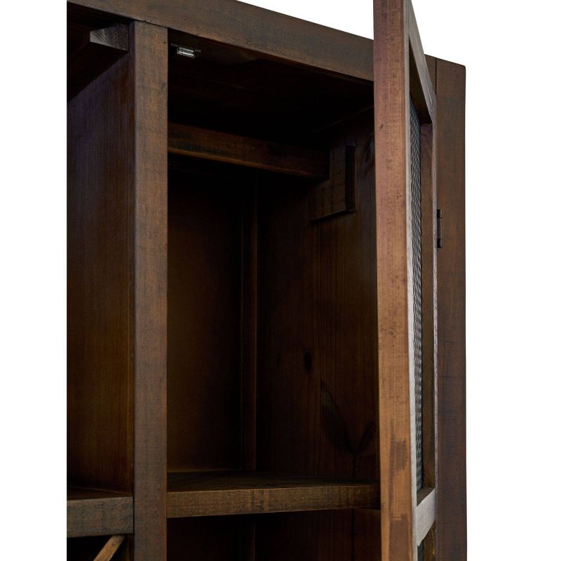 Micah Tall Curio Dark Brown - Picket House Furnishings