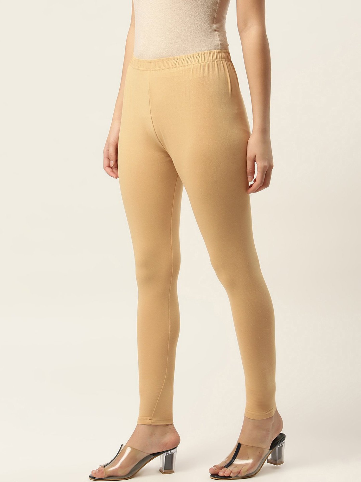 Ms.Lingies Beige Cotton Leggings