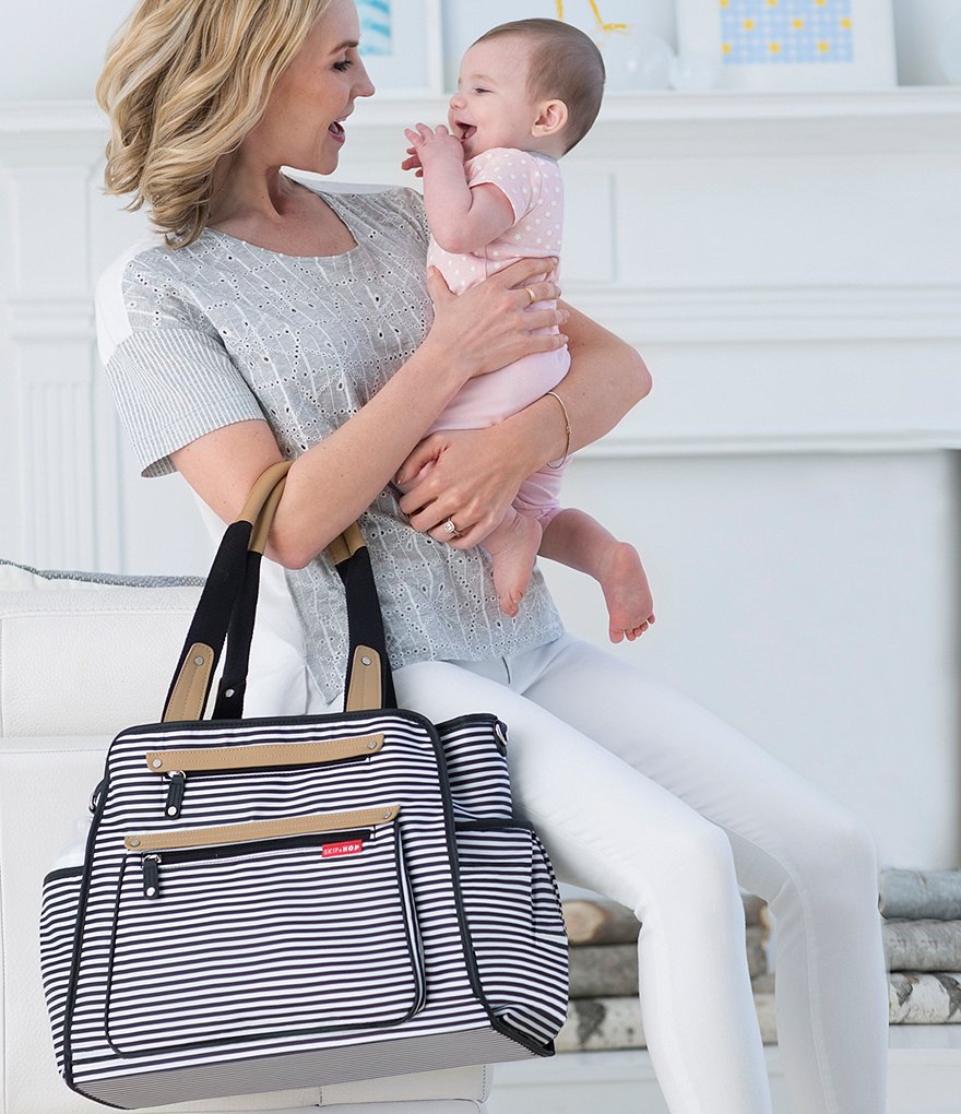 Skip Hop Grand Central Take It All Striped Diaper Bag