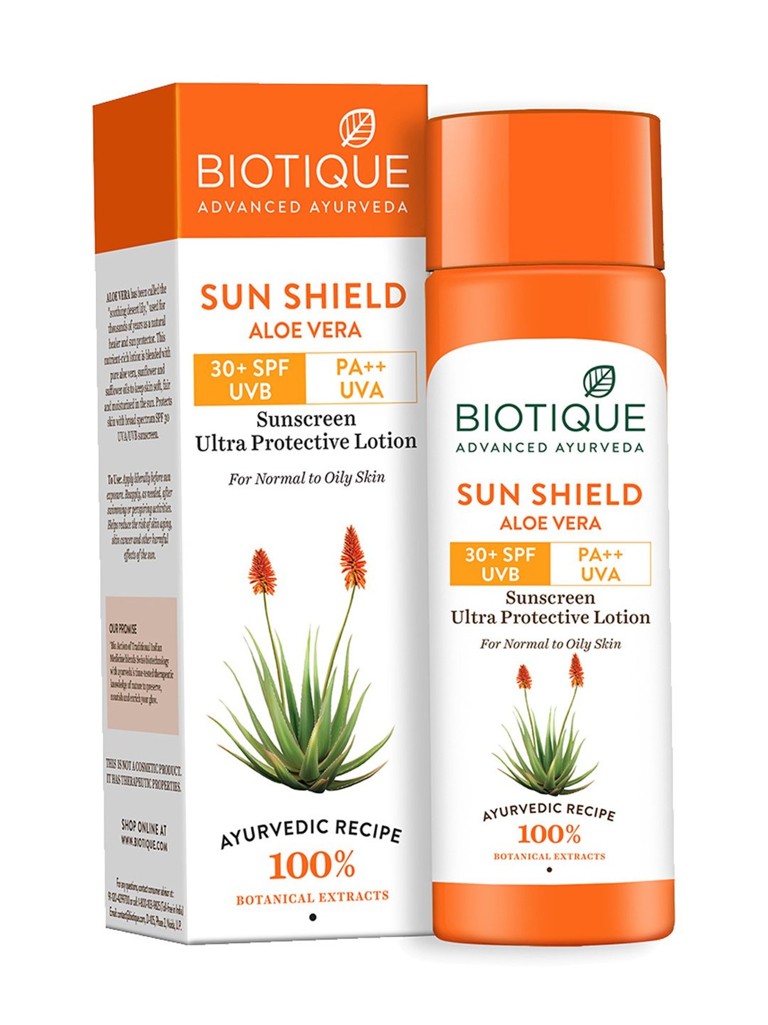 Biotique Sun Shield Aloe Vera SPF 30 Sunscreen Lotion - 120 ml