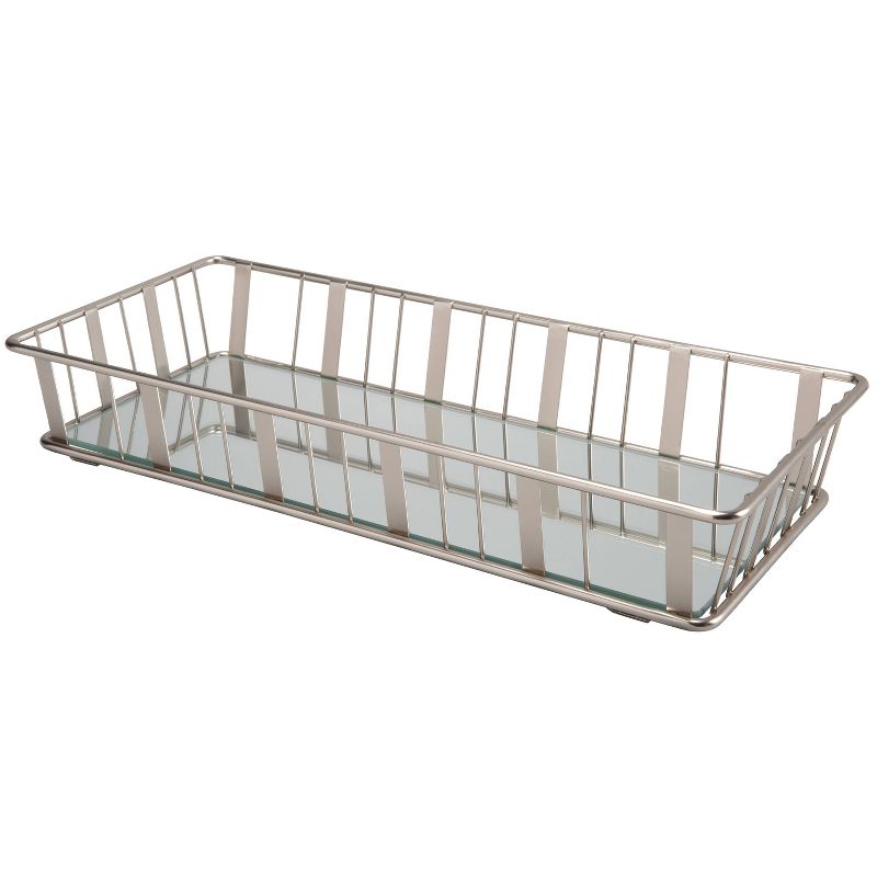 Aristo Vanity Tray with Mirror Silver - Laura Ashley