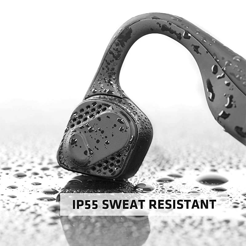 AS600BK Titanium Open Ear Wireless Bone Conduction Headphones Compatible with Bluetooth Black