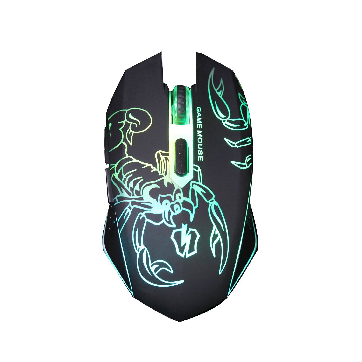 LETTON S1 USB PC Gaming Mouse Mice with LED Lights Braided Cable(Black)