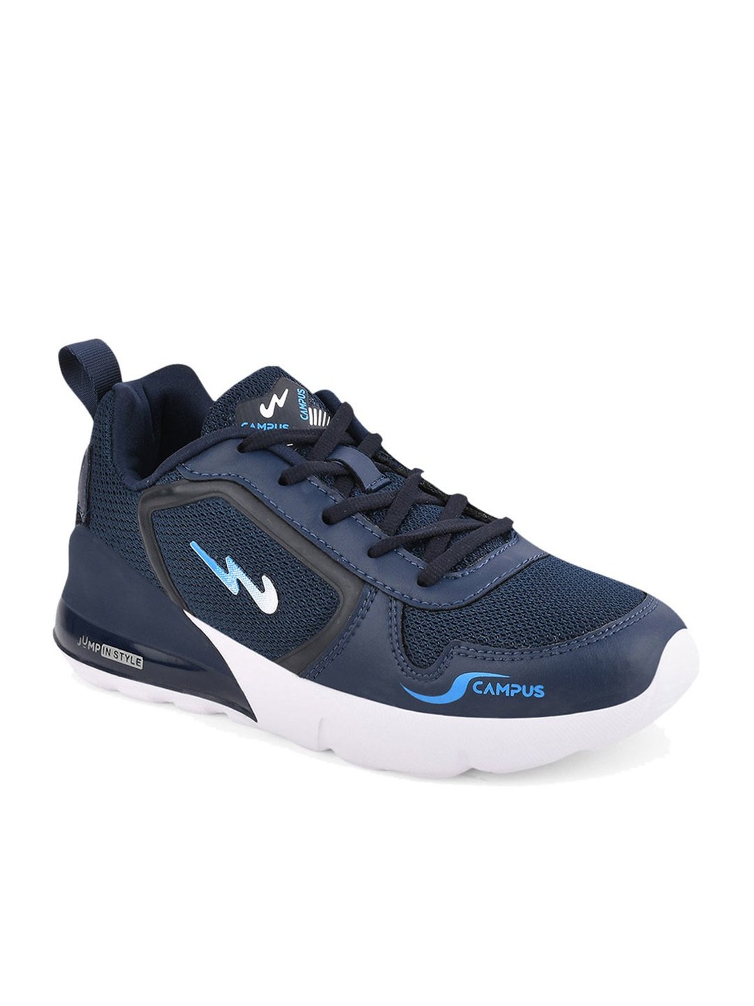 Campus Kids TIM-CH Navy & White Running Shoes