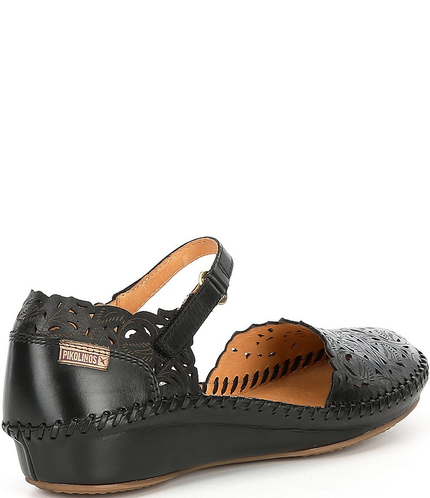 Pikolinos P Vallarta Leather Mary Jane Wedges