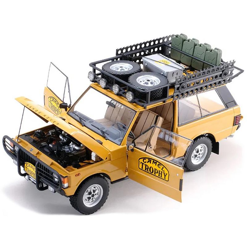Land Rover Range Rover Orange w/Roof Rack & Accessories "Camel Trophy" Papua New Guinea (1982) 1/18 Diecast Model by Almost Real