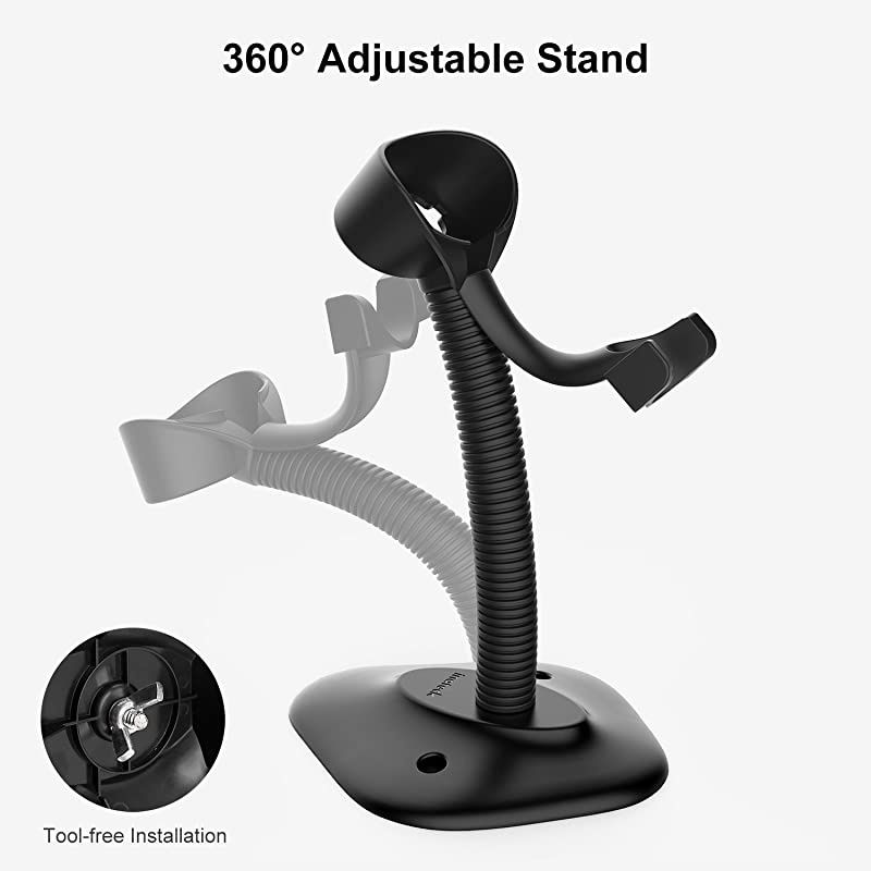 1D USB Barcode Scanner with Intelligent Stand Wired BCST33