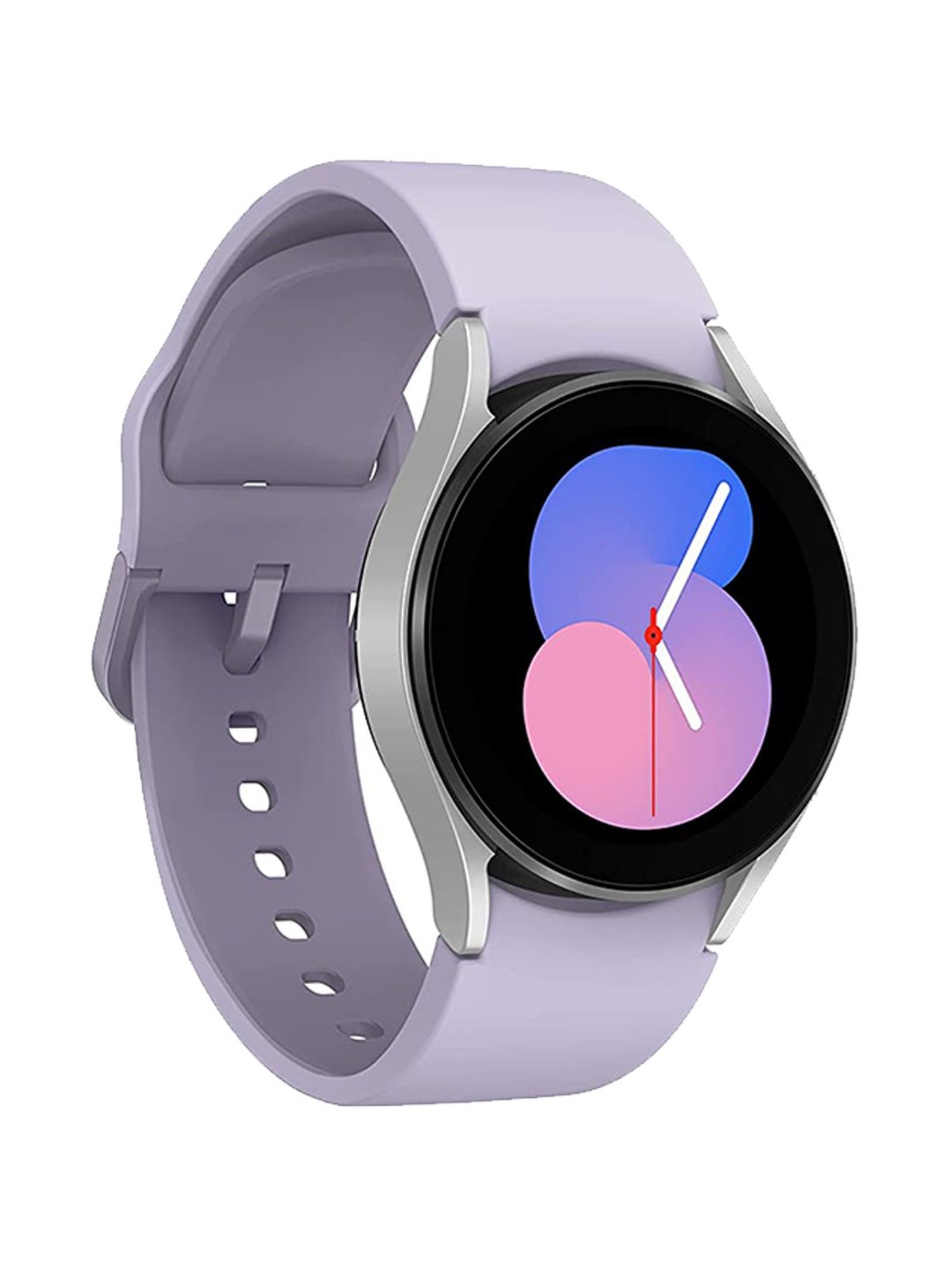 Samsung Galaxy Watch 5 LTE 40 mm, Compatible with Android Only (Silver with Purple Strap)