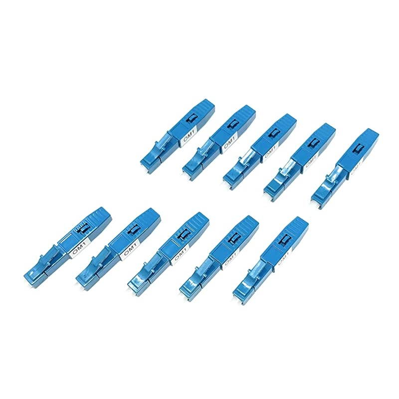 Field Installable LCUPC Multimode OM1 625125 Connector for 09mm Cable 10 Pack