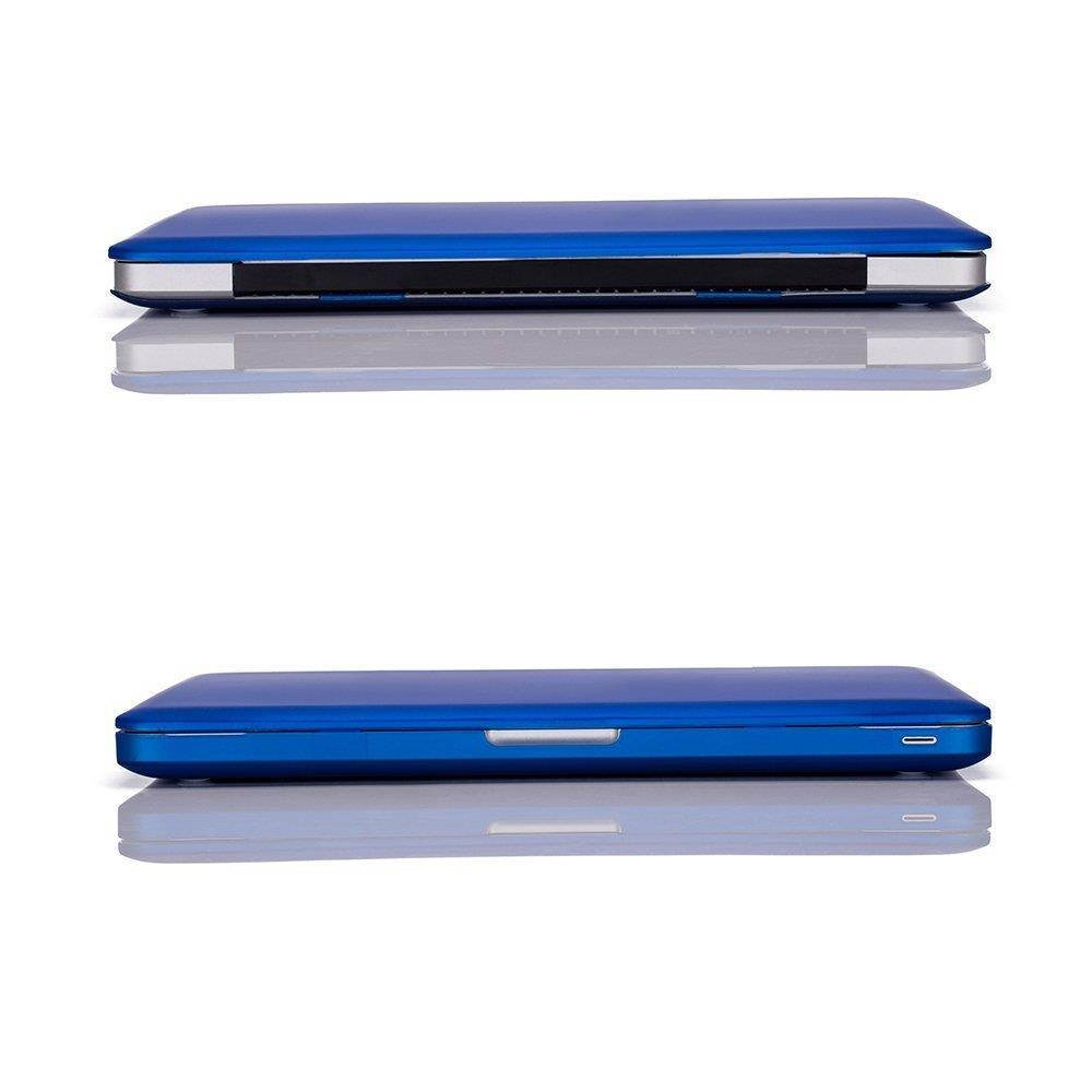 MacBook Pro 15 Case 2011/2010/2009 Release A1286, Ruban Hard Case Shell Cover and Keyboard Skin Cover for Apple MacBook Pro 15 Inch with CD-ROM - Navy Blue