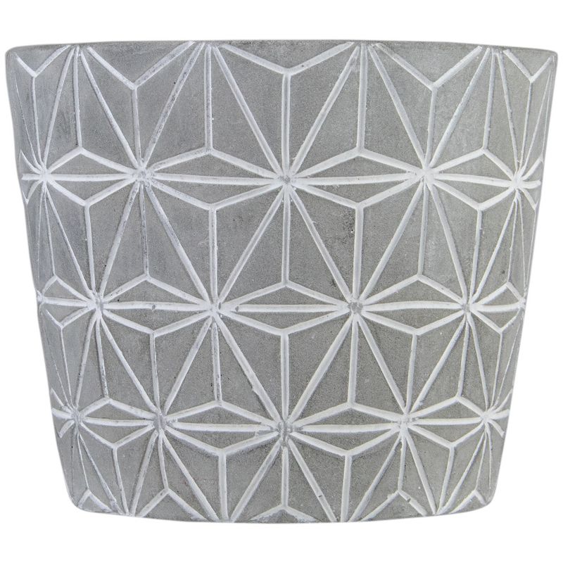 The HC Companies Cascade 13 Inch Round 23 Inch Tall Self Watering Indoor/Outdoor Flower Planter Pot with Soil Saver Liner and Drain Plug, Glossy White