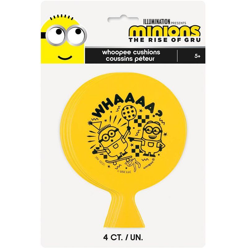 Minions 2 4ct Whoopee Cushions Party Favors