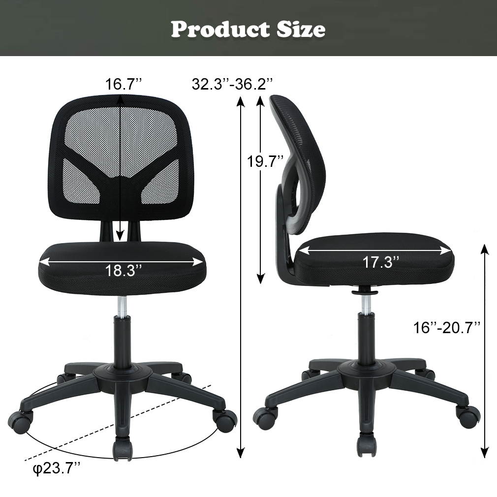 Ergonomic Home Office Chair Gaming PC Adjustable Video Desk Task Mesh Comfortable Executive Computer Swivel Rolling Lumbar Support Women Adult drafting stool Girl Teen Modern Cute