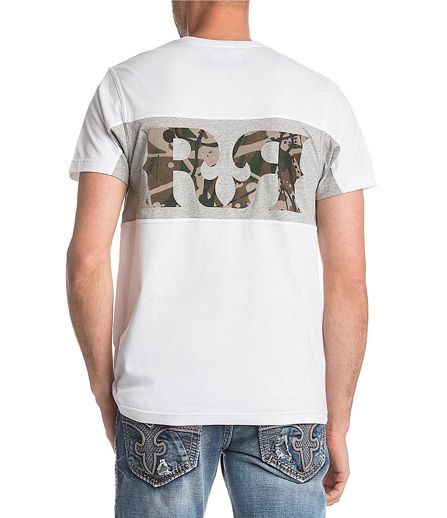 Rock Revival Short-Sleeve Flocked Camo Print T-Shirt
