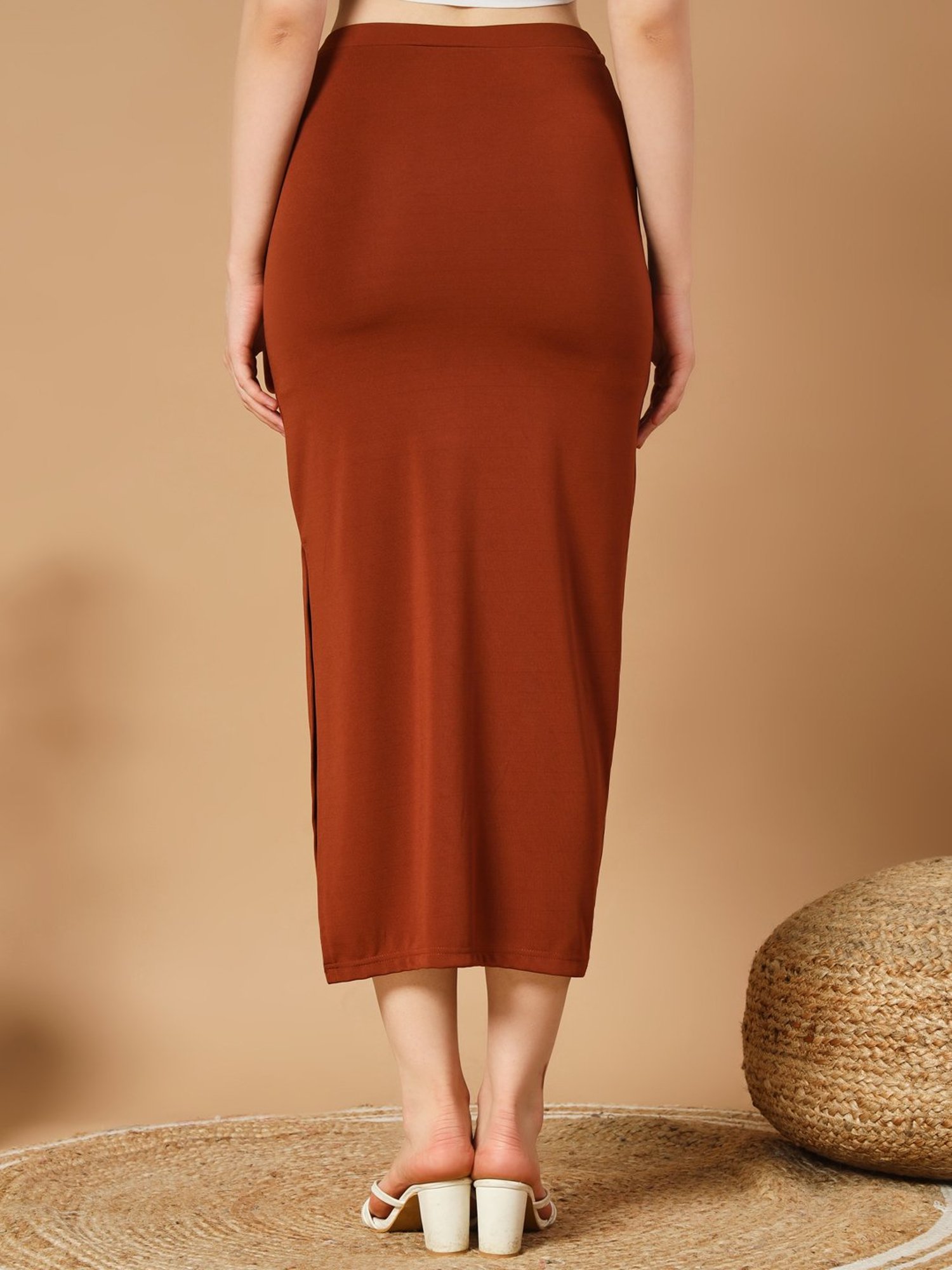 Trend Arrest Rust Maxi Skirt
