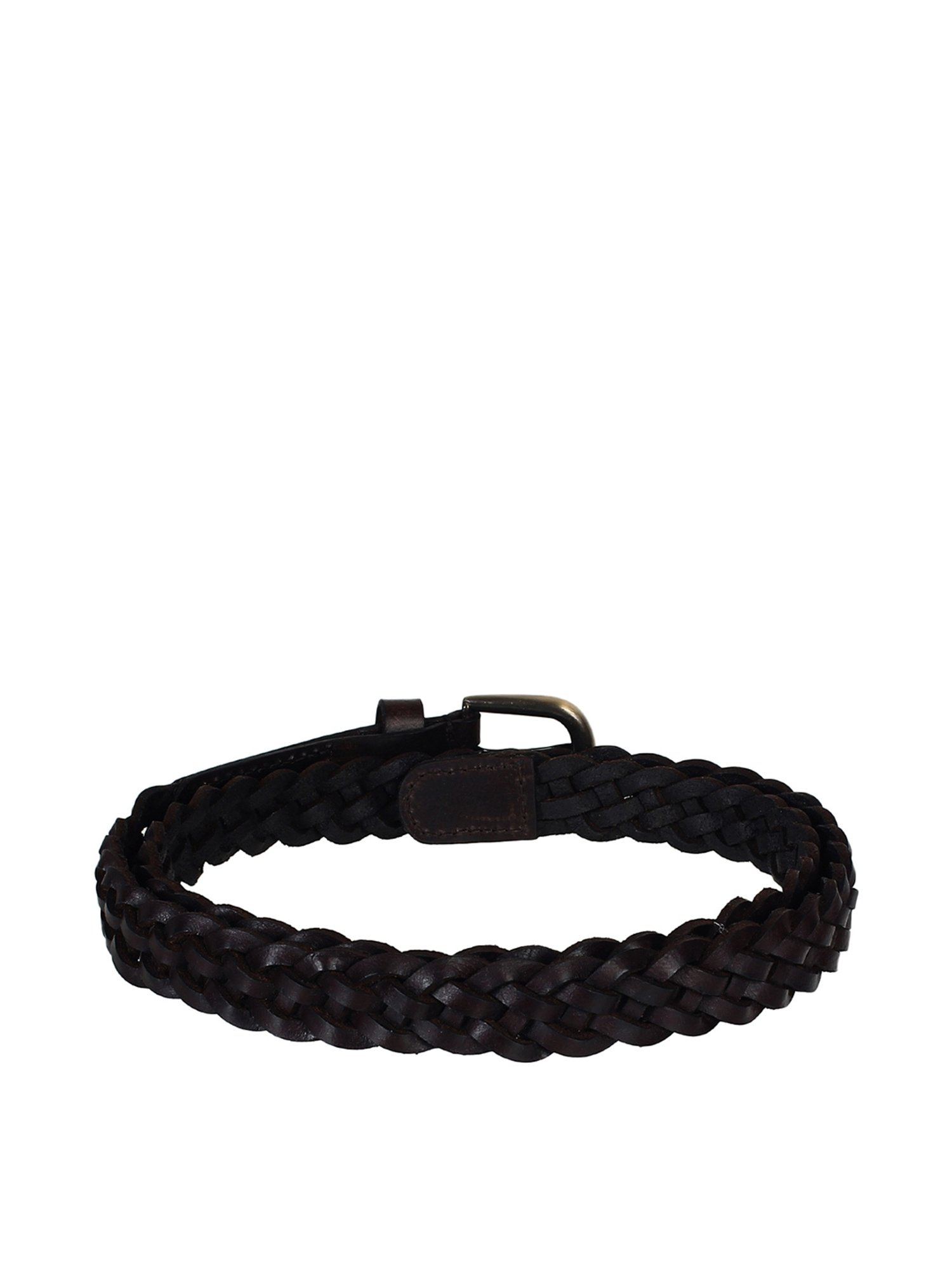 Aditi Wasan Black Leather Narrow Belt for Women