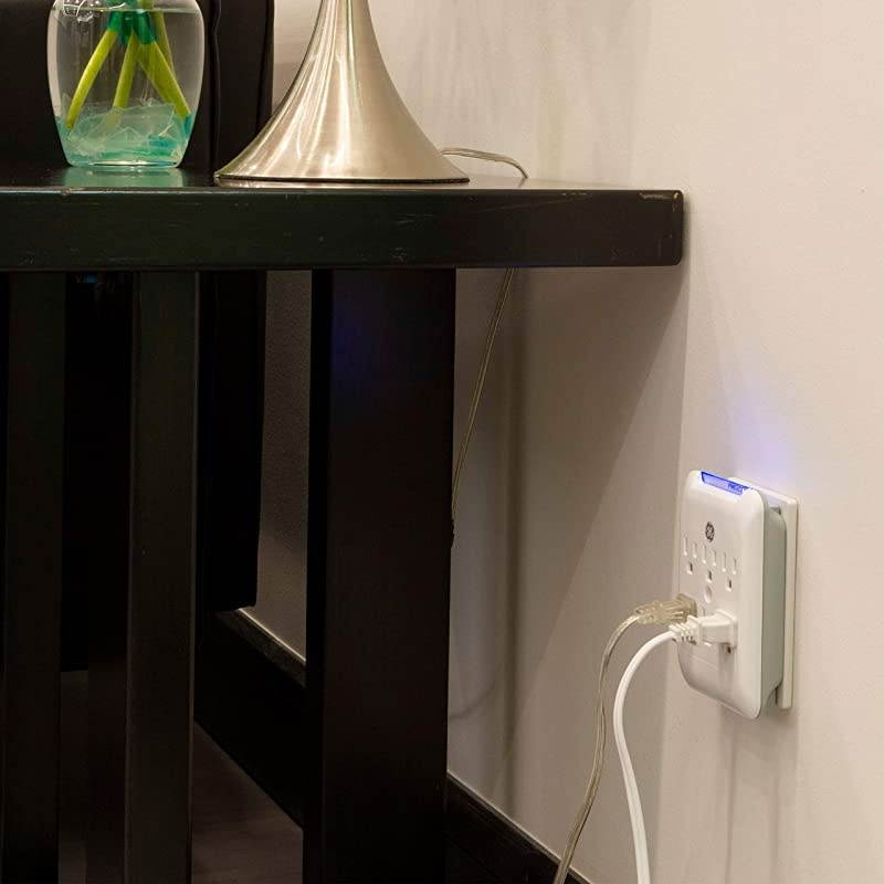 Pro Sur Protector Wall Tap, 6 Outlets, 3 Prong, Protected Indicator Light, Mounting Screw, 15A, 540 Joules, UL Listed, White, 38431