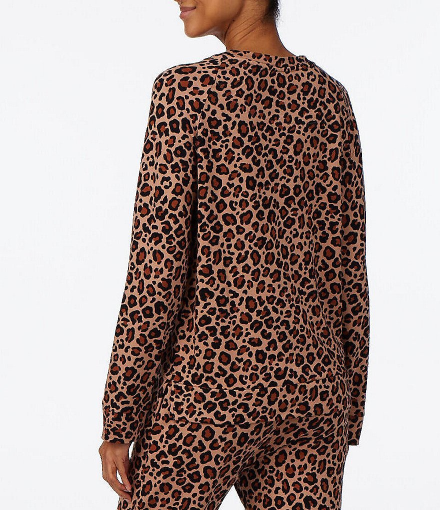 iRelax Animal Print Brushed French Terry Raglan Coordinating Sleep Top
