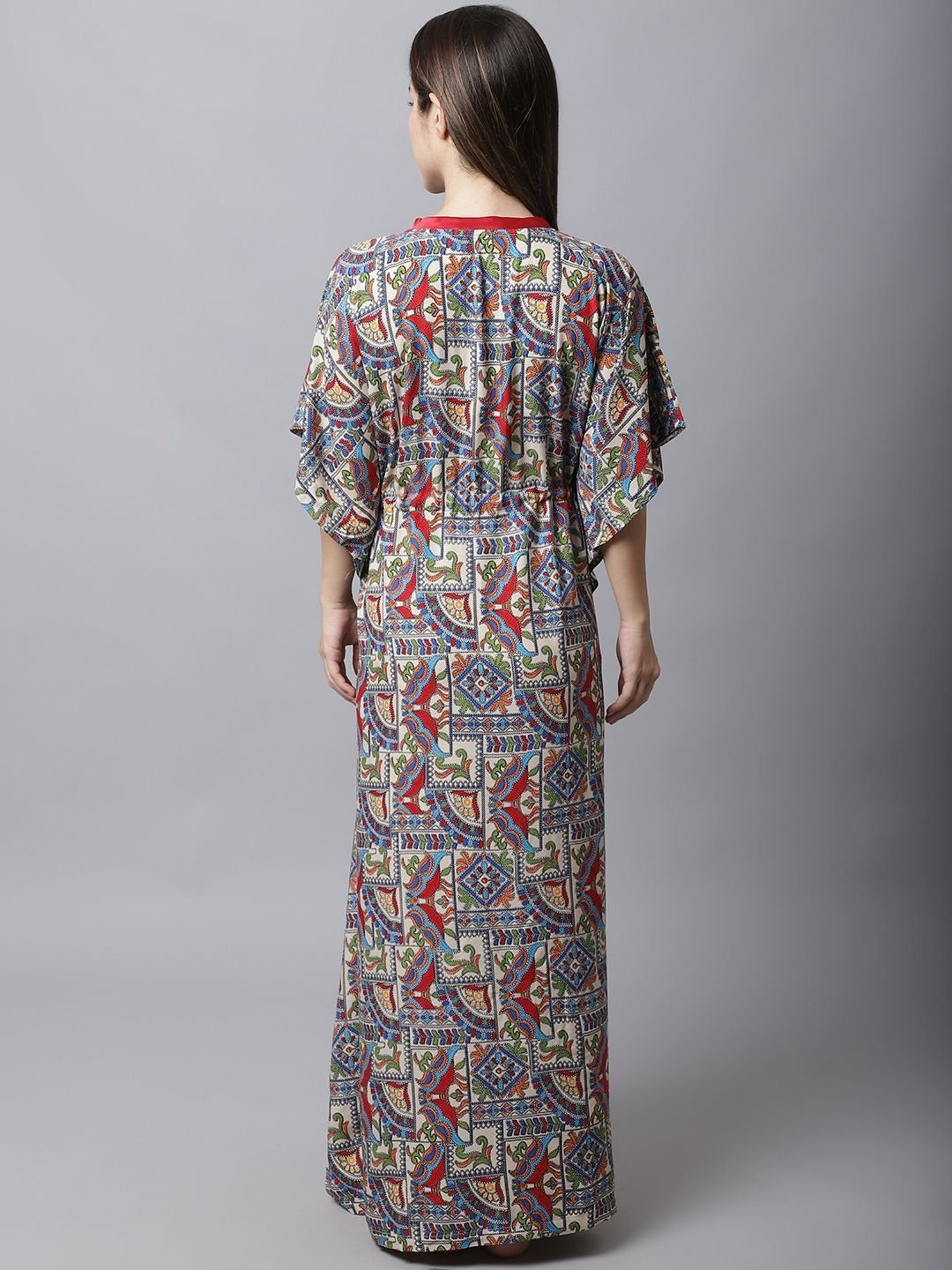 Boston Club Multicolored Cotton Printed Kaftan