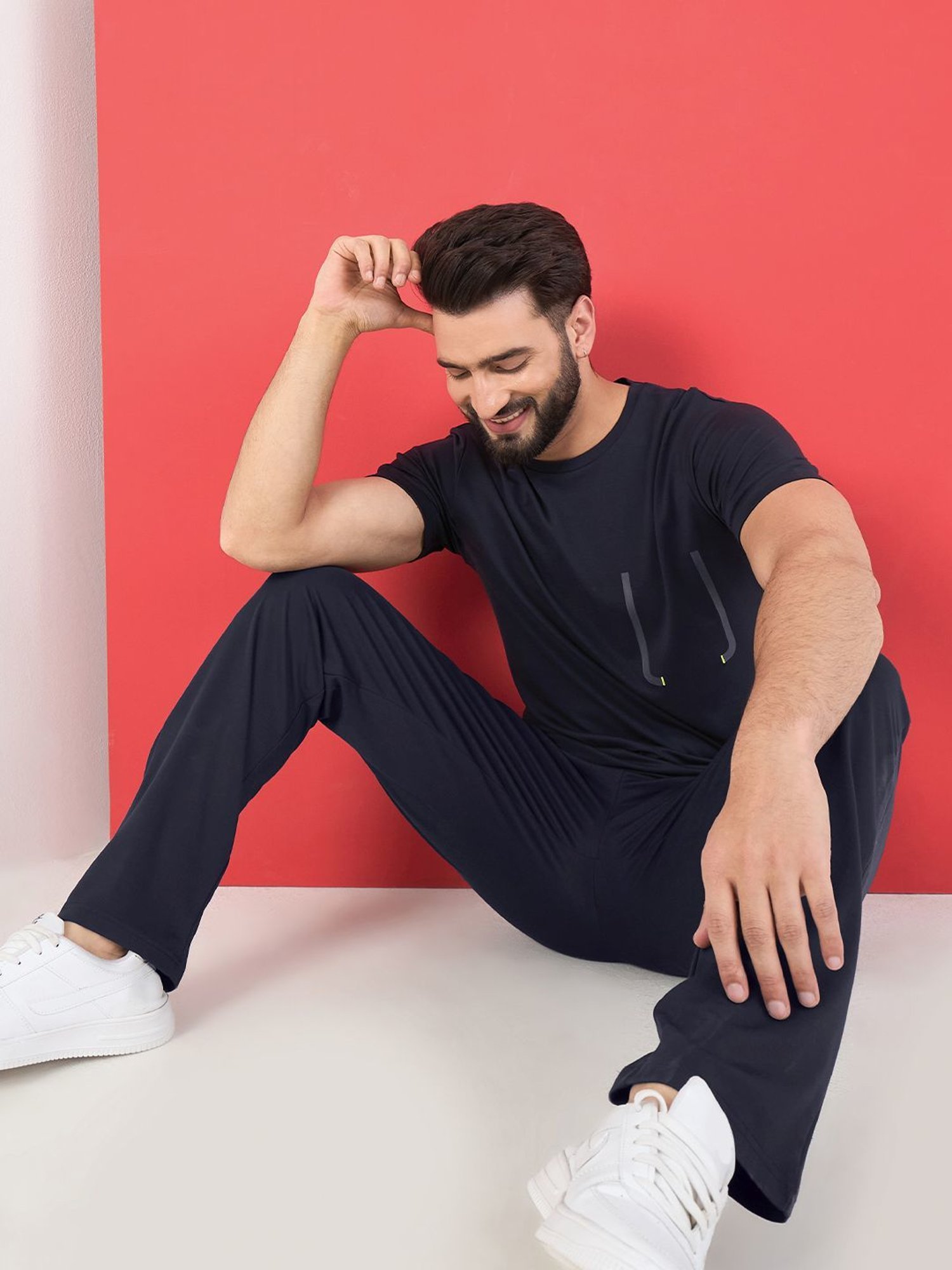 Sweet Dreams Navy Regular Fit Nightwear Set