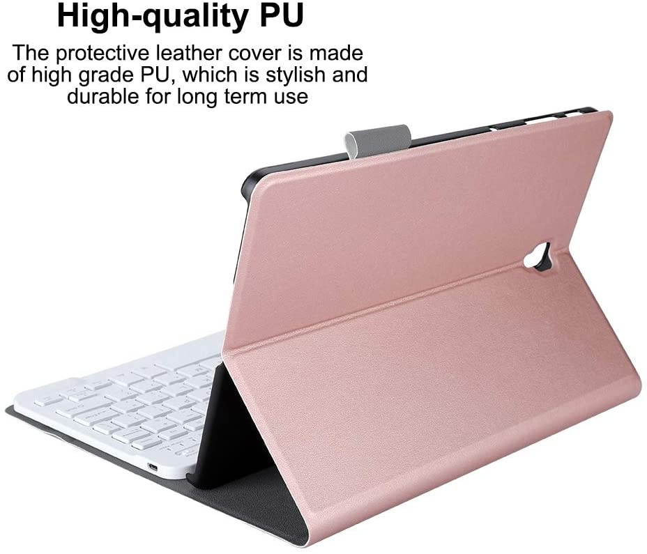Zerone Wireless Keyboard Case for 10.1'' Samsung Tablet S4, Tab A,10.5 T830/T835 Bluetooth Detachable Keyboard Magnetic Folio with Screen Protector & Stylus Holder(Rose Gold)