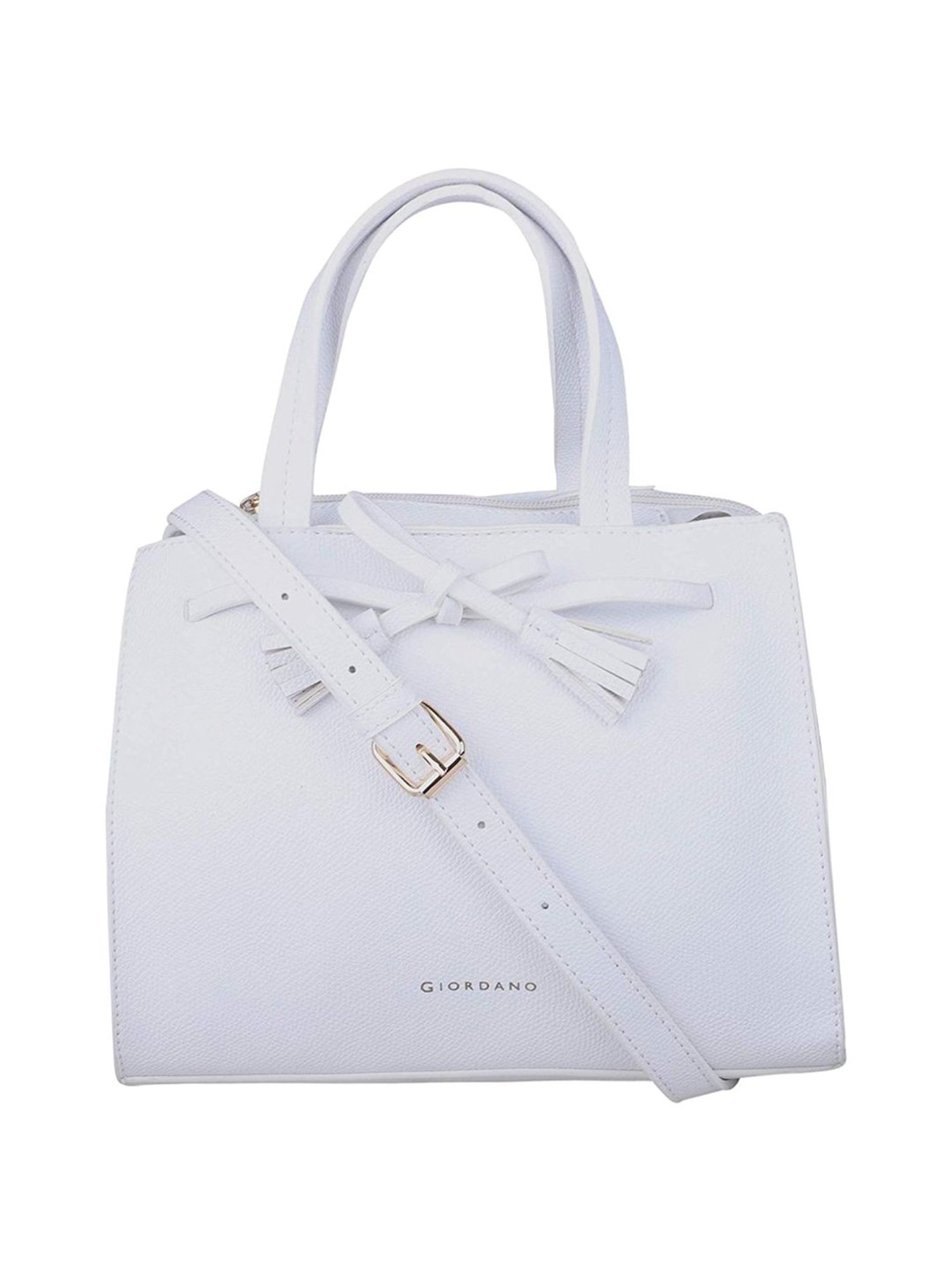 Giordano White Solid Handbag