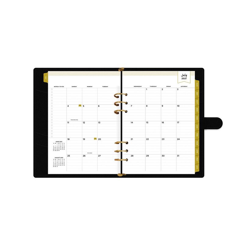 2021-22 Academic Planner 5" x 8" 6 Ring Weekly/Monthly Black - Day Designer