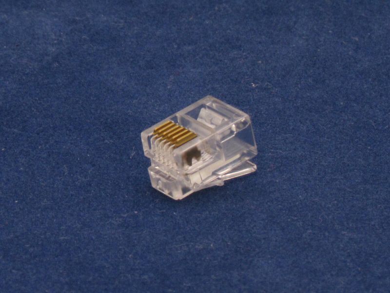 10 X Pcs RJ12 Plug 6P6C Phone Modular Telephone Connector Adapter DSL Crimp RJ11