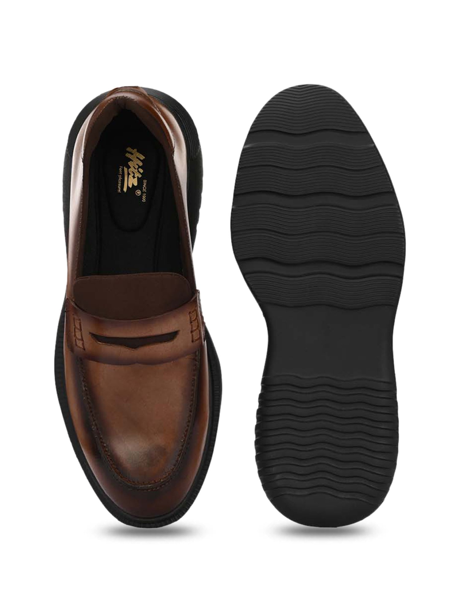 Hitz Men's Tan Formal Loafers