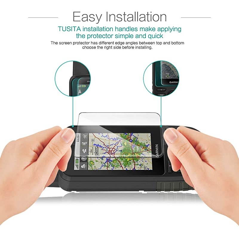 2-PACK]  Tempered Glass Screen Protector Bundle Compatible with Garmin GPSMAP 66i 66s 66st - HD Clarity Protective Film - Handheld GPS Accessories