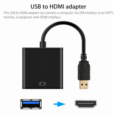 USB 3.0 to HDMI HD 1080P Video Cable Adapter Converter For PC Laptop HDTV LCD TV