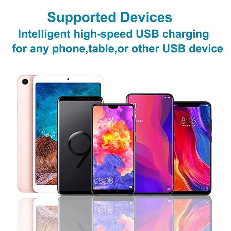 Adaptive Fast Charging Adapter Quick Charge Charging Block Wall Charger Plug Compatible with Galaxy S6S7S8S8+S9S10+EdgeNote8Note92 Pack Black